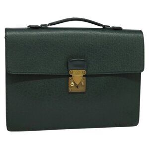 LOUIS VUITTON Taiga Serviette Kourad Business Bag Epicea M30074 LV Auth bs26833